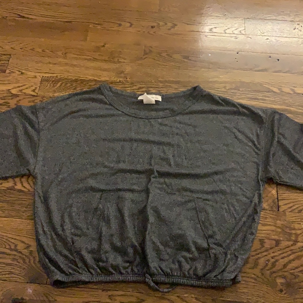 dark grey shirt